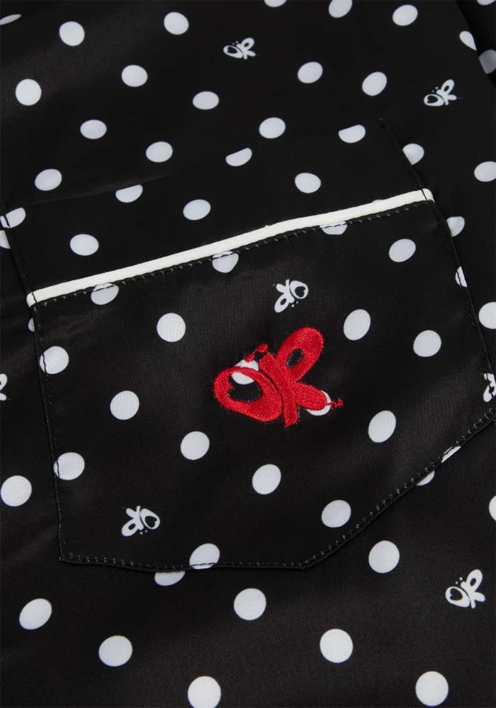 Black Polka Dot OR Pajama + Sleepmask Set - Image 4
