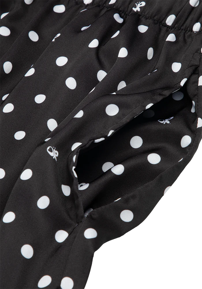 Black Polka Dot OR Pajama + Sleepmask Set - Image 5