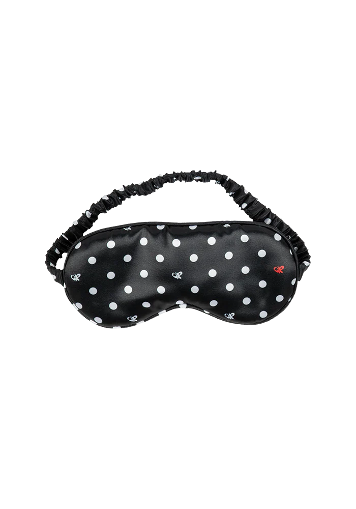 Black Polka Dot OR Pajama + Sleepmask Set - Image 6