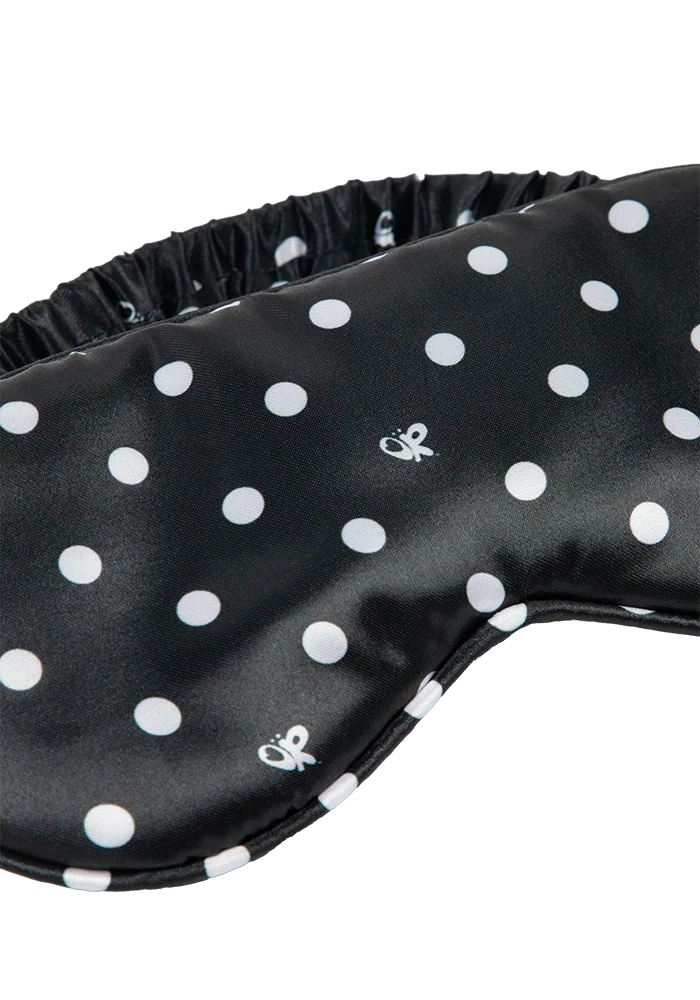 Black Polka Dot OR Pajama + Sleepmask Set - Image 7