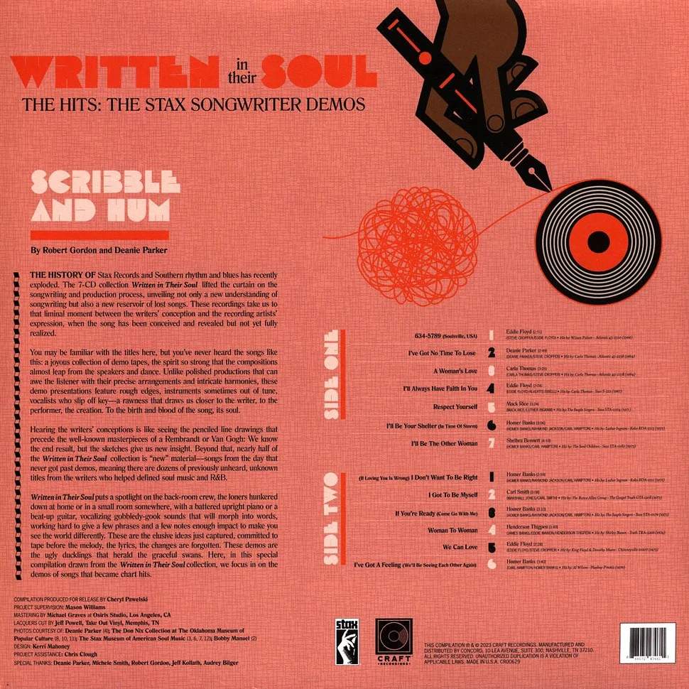 Written In Their Soul The Hits: The Stax Songwriter Demos (Ltd. Edition) - Image 3